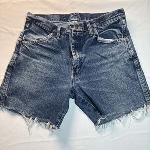 Thrashed Vintage Rustler‎ Cut-off Jean Shorts 32 Destroyed Grunge Blokecore